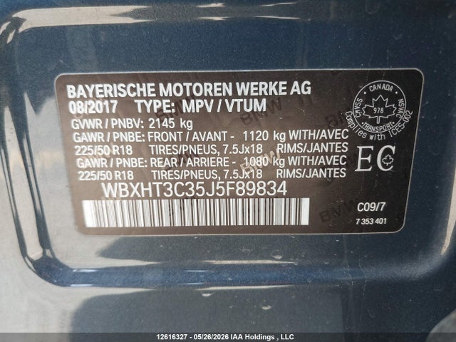 Aukcja sprzedaży 2018 Bmw X1 Xdrive28i, vin: WBXHT3C35J5F89834, numer aukcji: 12616327