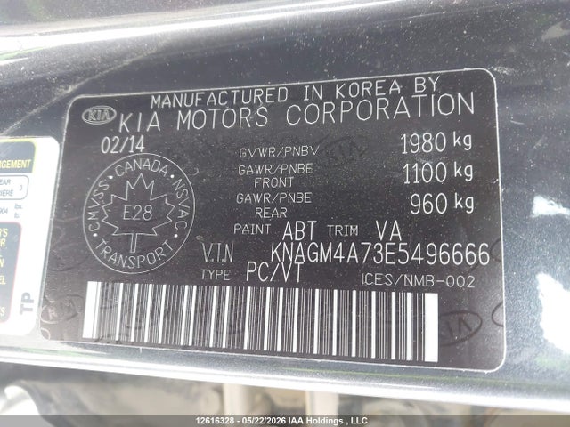 Продаж на аукціоні авто 2014 Kia Optima Lx, vin: KNAGM4A73E5496666, номер лоту: 12616328