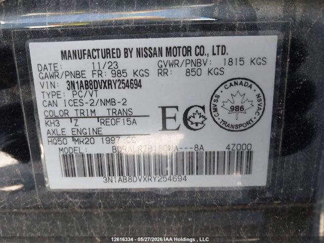 Продаж на аукціоні авто 2024 Nissan Sentra Sr, vin: 3N1AB8DVXRY254694, номер лоту: 12616334