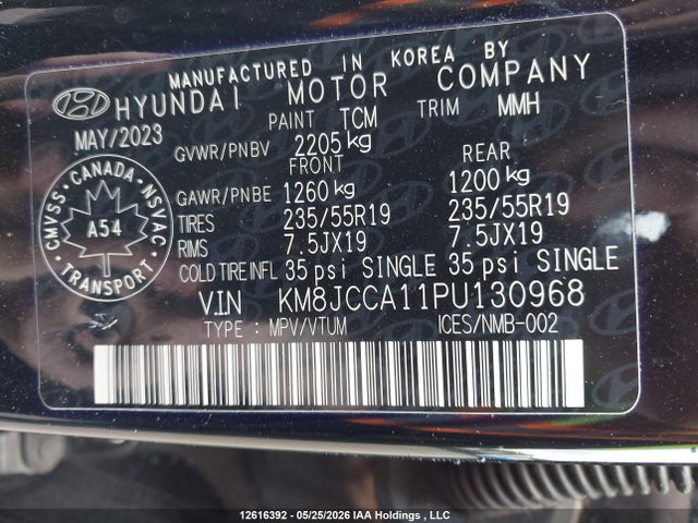 KM8JCCA11PU130968 Hyundai Tucson Ultimate Hybrid Awd