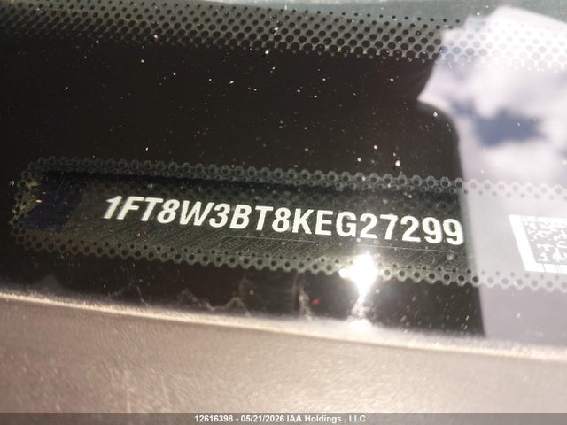 12616398 :رقم المزاد ، 1FT8W3BT8KEG27299 vin ، 2019 Ford F350 Super Duty مزاد بيع