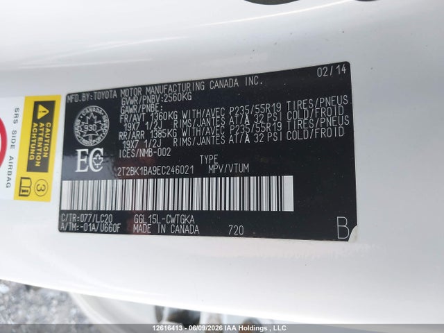 2014 Lexus Rx 350 მანქანა იყიდება აუქციონზე, vin: 2T2BK1BA9EC246021, აუქციონის ნომერი: 12616413