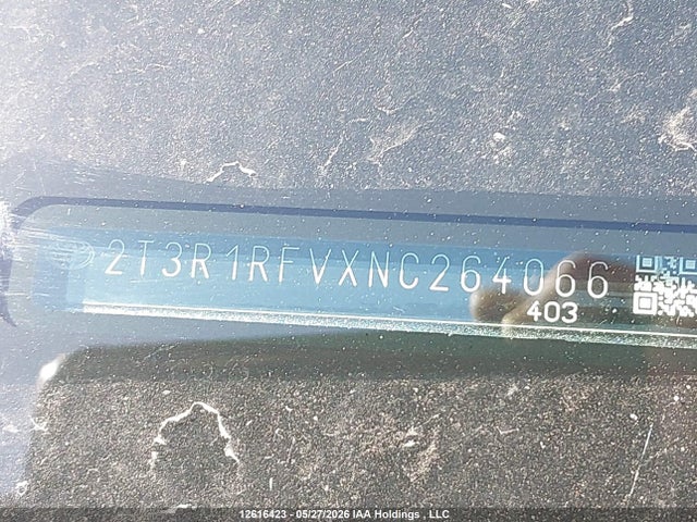 12616423 :رقم المزاد ، 2T3R1RFVXNC264066 vin ، 2022 Toyota Rav4 Xle مزاد بيع