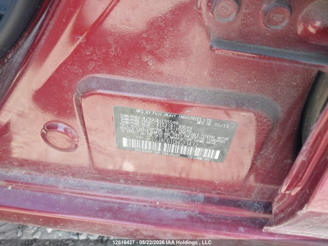2013 Subaru Impreza Premium მანქანა იყიდება აუქციონზე, vin: JF1GJAC61DH023432, აუქციონის ნომერი: 12616427