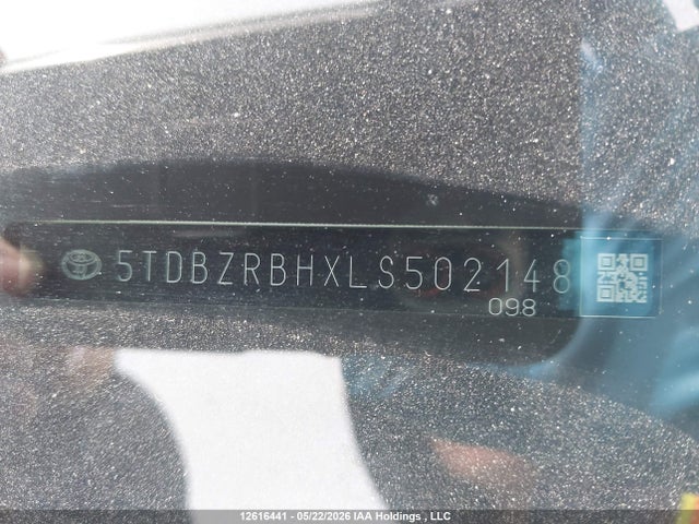 5TDBZRBHXLS502148 Toyota Highlander Le
