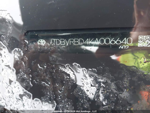 2019 Toyota Mirai მანქანა იყიდება აუქციონზე, vin: JTDBVRBD4KA006640, აუქციონის ნომერი: 12616444