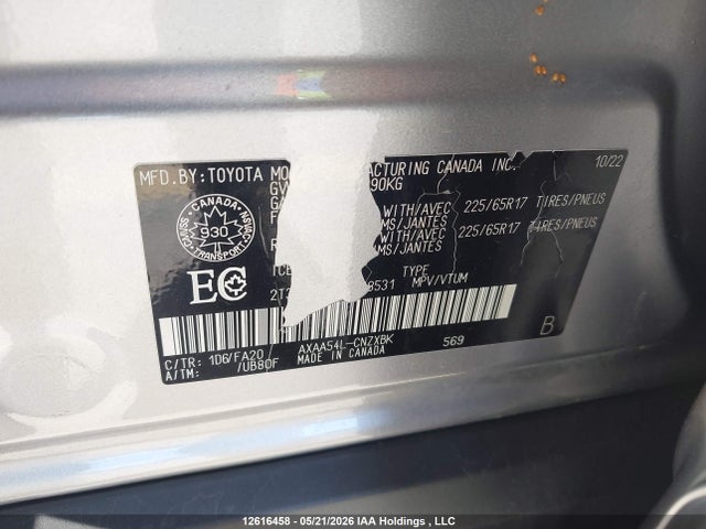 2T3B1RFV6NC318531 Toyota RAV4 LE