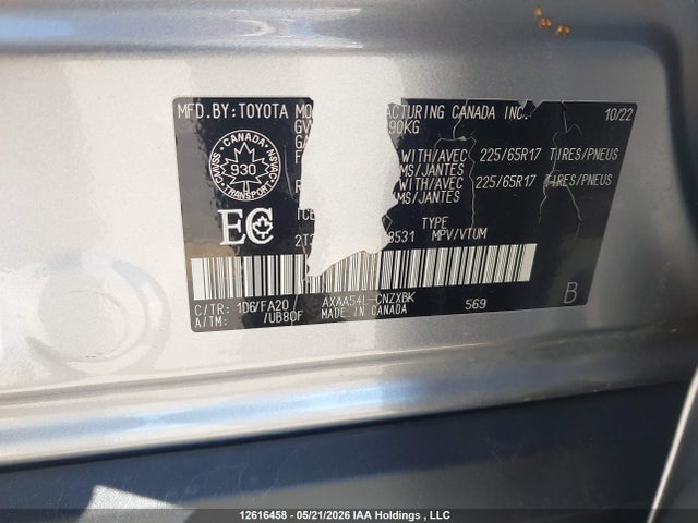 2T3B1RFV6NC318531 Toyota RAV4 LE