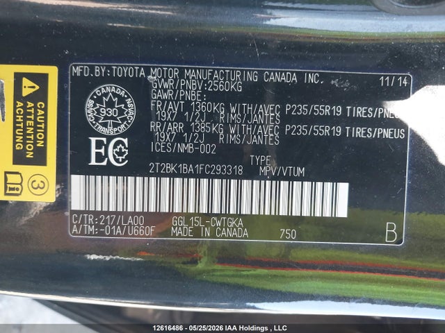 Aukcja sprzedaży 2015 Lexus Rx 350 Sportdesign, vin: 2T2BK1BA1FC293318, numer aukcji: 12616486