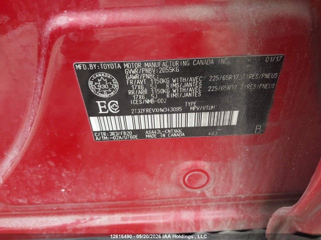 Продажа на аукционе авто 2017 Toyota Rav4 Le, vin: 2T3ZFREVXHW343095, номер лота: 12616490