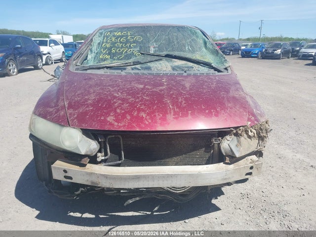 2006 Honda Civic მანქანა იყიდება აუქციონზე, vin: 1HGFA16416L809040, აუქციონის ნომერი: 12616510