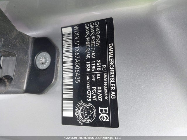 Aukcja sprzedaży 2007 Mercedes-benz Cl 550, vin: WDDEJ71X67A006435, numer aukcji: 12616519