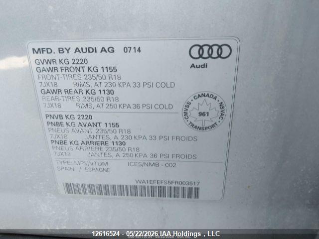 WA1EFEFS5FR003517 Audi Q3