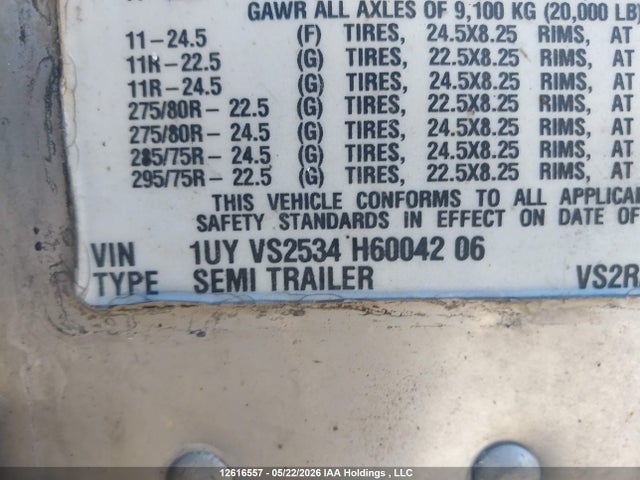 Utility Trailer Mfg Utility Trailer 2017 1UYVS2534H6004206 Image 9
