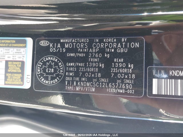 KIA Sedona Ex/sx 2020 KNDMC5C12L6577690 Image 9
