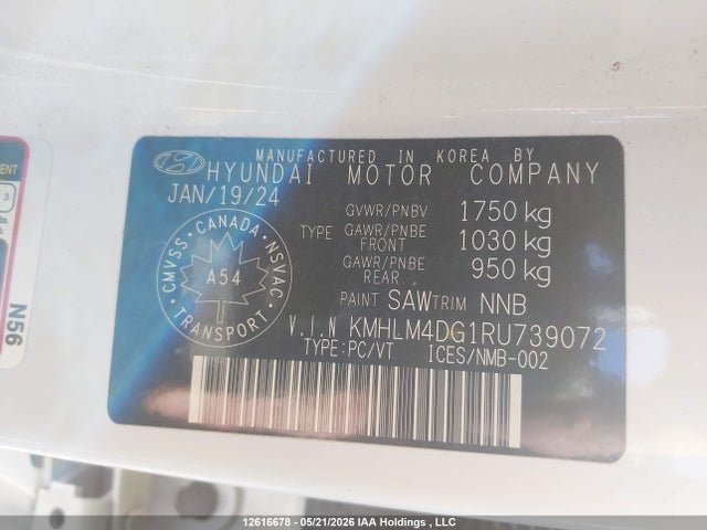 Продаж на аукціоні авто 2024 Hyundai Elantra Sel, vin: KMHLM4DG1RU739072, номер лоту: 12616678