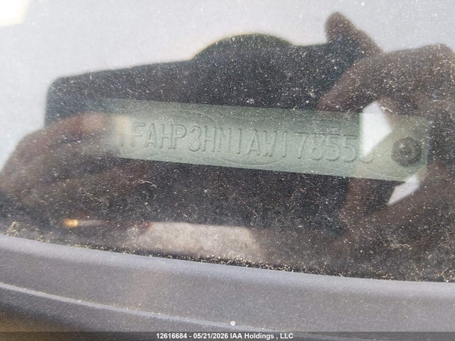 12616684 :رقم المزاد ، 1FAHP3HN1AW178553 vin ، 2010 Ford Focus مزاد بيع