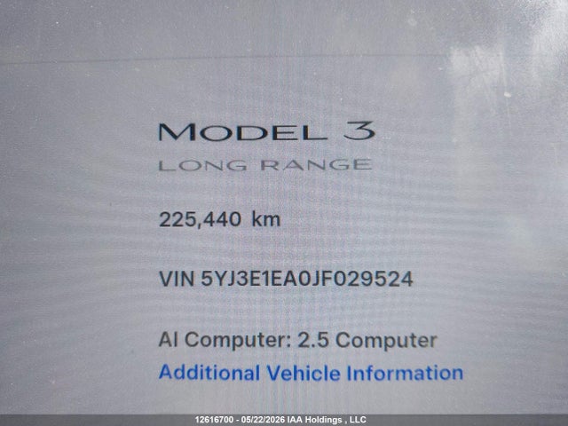 Aukcja sprzedaży 2018 Tesla Model 3, vin: 5YJ3E1EA0JF029524, numer aukcji: 12616700