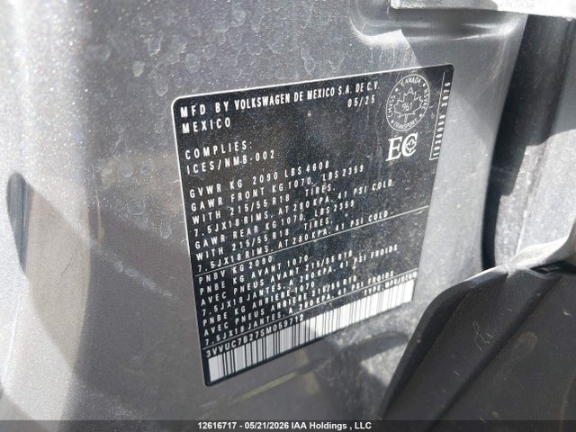 Продажа на аукционе авто 2025 Volkswagen Taos Se, vin: 3VVUC7B27SM059712, номер лота: 12616717