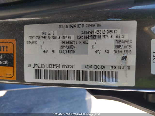 JM1GL1XY1J1305624 Mazda Mazda6 Signature