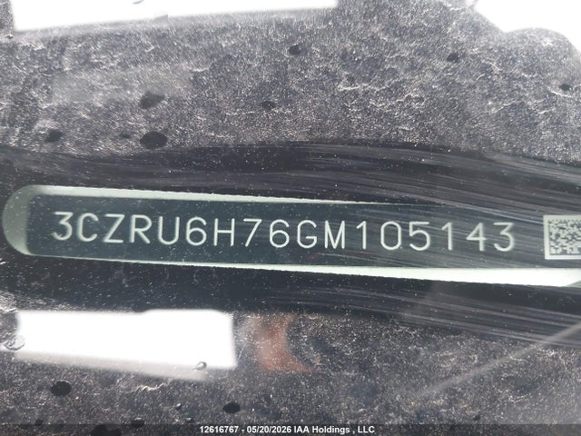Продаж на аукціоні авто 2016 Honda Hr-v Exl, vin: 3CZRU6H76GM105143, номер лоту: 12616767