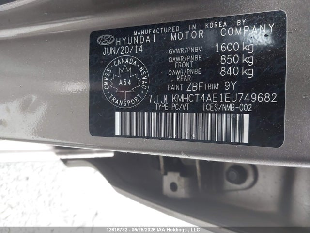 Продажа на аукционе авто 2014 Hyundai Accent Gl, vin: KMHCT4AE1EU749682, номер лота: 12616782