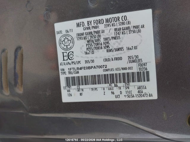 Продаж на аукціоні авто 2011 Ford Ranger Super Cab, vin: 1FTLR4FE0BPA70072, номер лоту: 12616793