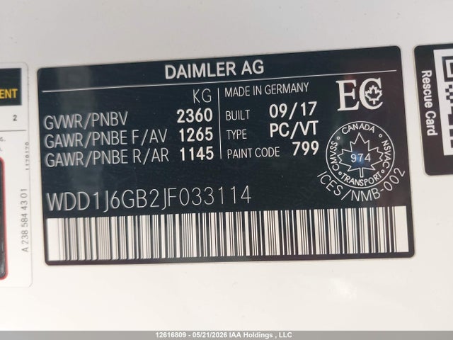 Продажа на аукционе авто 2018 Mercedes-benz E 400 4matic, vin: WDD1J6GB2JF033114, номер лота: 12616809