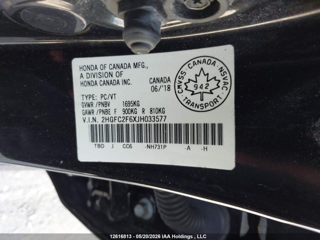 2018 Honda Civic Se მანქანა იყიდება აუქციონზე, vin: 2HGFC2F6XJH033577, აუქციონის ნომერი: 12616813