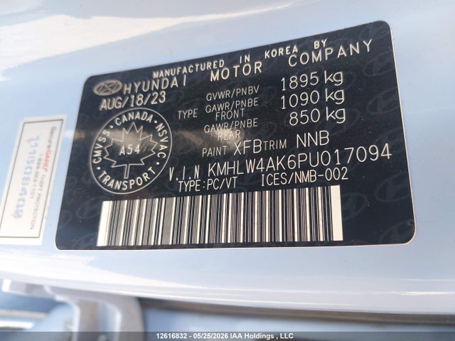 2023 Hyundai Elantra N Dct მანქანა იყიდება აუქციონზე, vin: KMHLW4AK6PU017094, აუქციონის ნომერი: 12616832