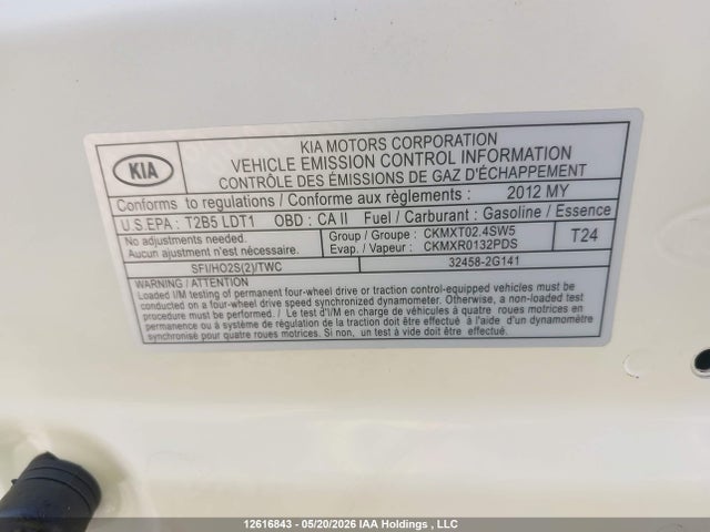 Продаж на аукціоні авто 2012 Kia Sportage Ex/ex Luxury, vin: KNDPCCA24C7212869, номер лоту: 12616843