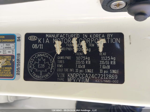 Продаж на аукціоні авто 2012 Kia Sportage Ex/ex Luxury, vin: KNDPCCA24C7212869, номер лоту: 12616843