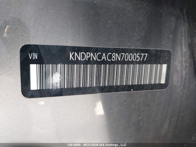 12616860 :رقم المزاد ، KNDPNCAC8N7000577 vin ، 2022 Kia Sportage Ex Premium S/ex S مزاد بيع