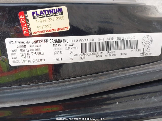 2010 Dodge Grand Caravan Se მანქანა იყიდება აუქციონზე, vin: 2D4RN4DE9AR468891, აუქციონის ნომერი: 12616863