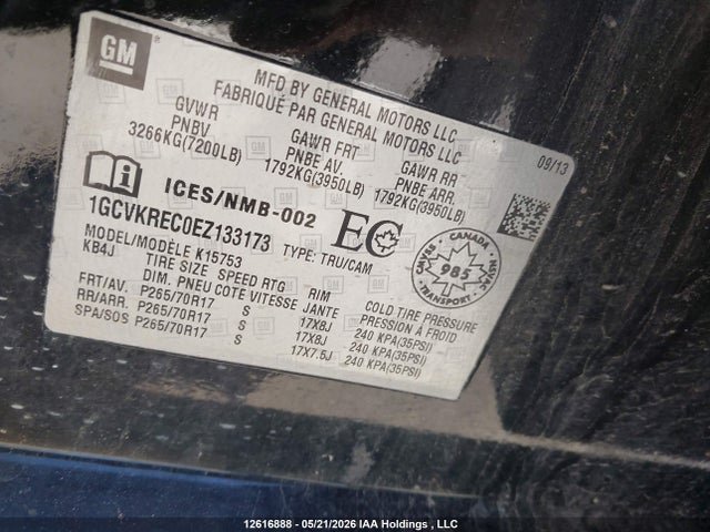 1GCVKREC0EZ133173 Chevrolet Silverado K1500 Lt