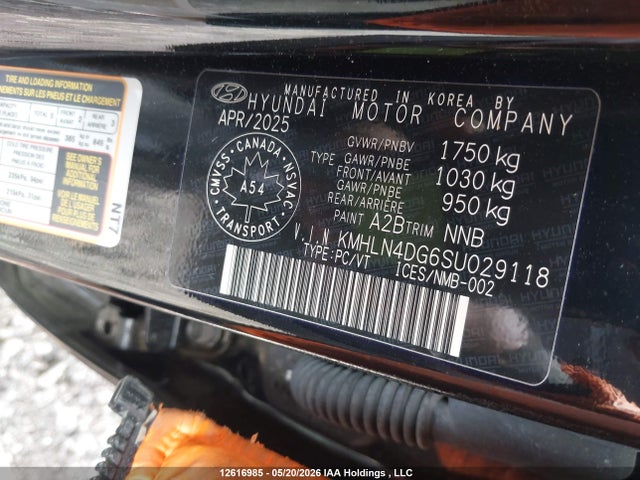 Продаж на аукціоні авто 2025 Hyundai Elantra, vin: KMHLN4DG6SU029118, номер лоту: 12616985
