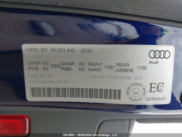 Audi A4 3.0t Technik 2020 WAUC4AF49LA051817 Image 19