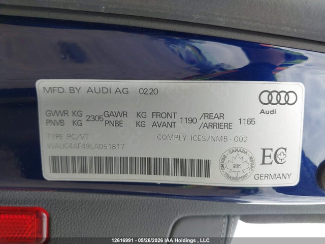 Audi A4 3.0t Technik 2020 WAUC4AF49LA051817 Image 9