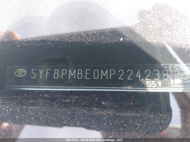 Продажа на аукционе авто 2021 Toyota Corolla Le, vin: 5YFBPMBE0MP224238, номер лота: 12617018