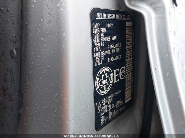 Продаж на аукціоні авто 2013 Nissan Juke S/sv/sl, vin: JN8AF5MR8DT205339, номер лоту: 12617035