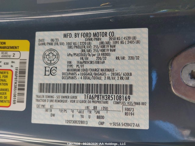 Ford Mustang 2024 1FA6P8TH3R5108169 Image 9