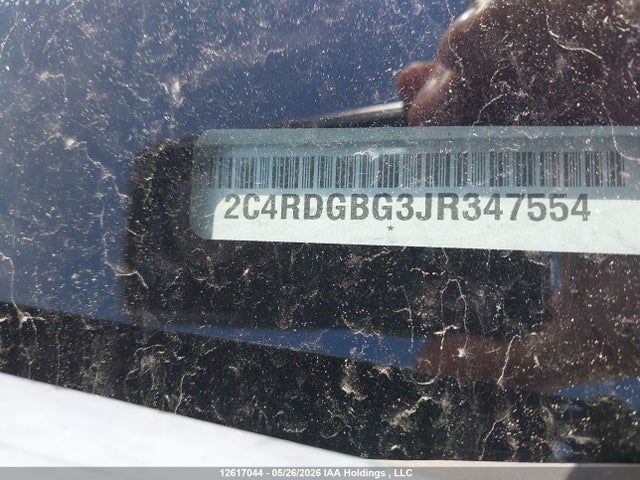 Aukcja sprzedaży 2018 Dodge Grand Caravan Se, vin: 2C4RDGBG3JR347554, numer aukcji: 12617044