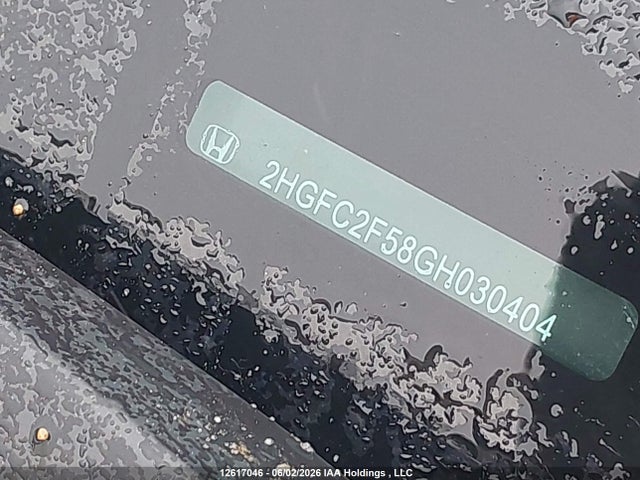 Продажа на аукционе авто 2016 Honda Civic Sedan, vin: 2HGFC2F58GH030404, номер лота: 12617046