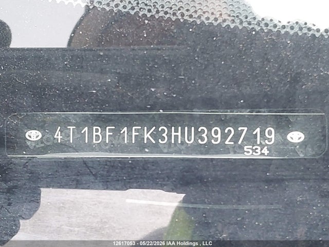4T1BF1FK3HU392719 Toyota CAMRY LE