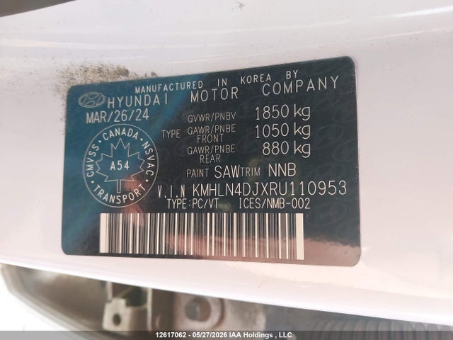 2024 Hyundai Elantra Hybrid მანქანა იყიდება აუქციონზე, vin: KMHLN4DJXRU110953, აუქციონის ნომერი: 12617062