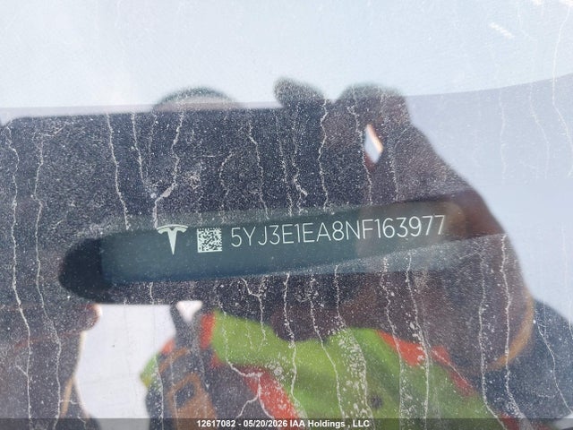 Продажа на аукционе авто 2022 Tesla Model 3, vin: 5YJ3E1EA8NF163977, номер лота: 12617082