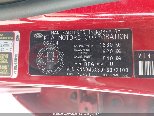 Aukcja sprzedaży 2015 Kia Rio Lx, vin: KNADM5A39F6972100, numer aukcji: 12617087