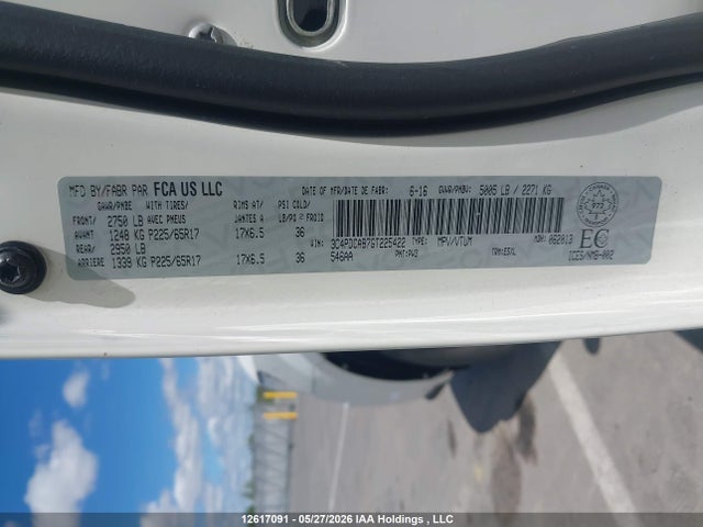 12617091 :رقم المزاد ، 3C4PDCAB7GT225422 vin ، 2016 Dodge Journey Cvp/se Plus مزاد بيع