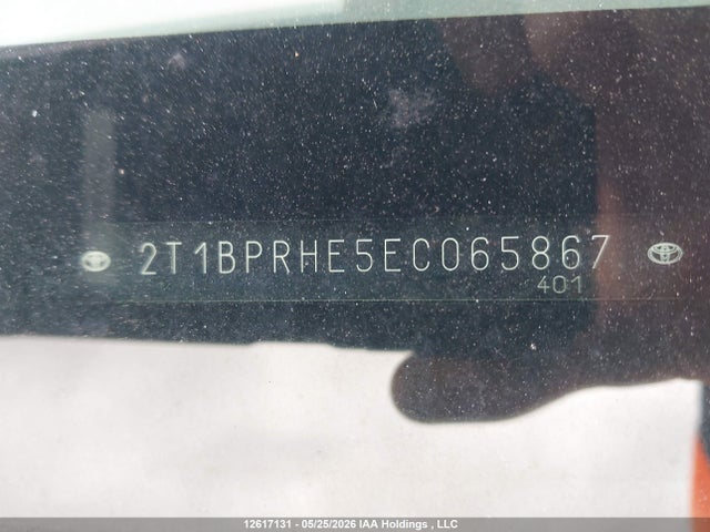 12617131 :رقم المزاد ، 2T1BPRHE5EC065867 vin ، 2014 Toyota Corolla مزاد بيع