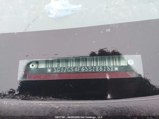 2003 Chevrolet Cavalier მანქანა იყიდება აუქციონზე, vin: 3G1JC54F63S186138, აუქციონის ნომერი: 12617161